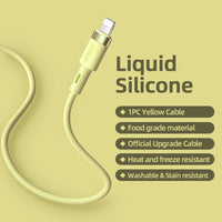 Liquid Silicone Fast Data Charging USB Cable For iPhone 12 11 Pro Max