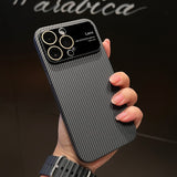 Carbon Fiber Hard PC Camera Lens Protection Case For iPhone 14 13 12 series
