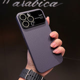 Carbon Fiber Hard PC Camera Lens Protection Case For iPhone 14 13 12 series