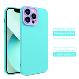 Luxury Liquid Soft Silicone Camera Lens TPU Protection Case for iPhone 13 12 11 Pro Max