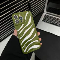 Hollow Heat Dissipation 3D Matte Striped Case for iPhone 14 13 12 series