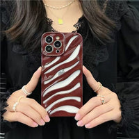 Hollow Heat Dissipation 3D Matte Striped Case for iPhone 14 13 12 series