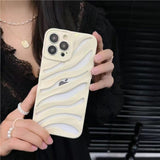 Hollow Heat Dissipation 3D Matte Striped Case for iPhone 14 13 12 series