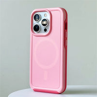 Military Anti-Fall Magsafe Wireless Charging Candy Color Frosted Case For iPhone 15 14 13 12 series