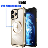 HD Transparent Stainless Steel TPU PC Case for iPhone 14 series