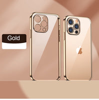 Luxury Plating Transparent Soft Silicone Case for iPhone 13 12 Series