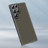 Full Protect Shockproof Carbon Fiber Texture PU Leather TPU Case for Samsung Galaxy S22 S21 Ultra Plus