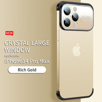 Glass Large Window Ultra Thin Light Shell Glass Lens Film Case For iPhone 14 13 12 series