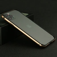 Shockproof Soft Silicone Hard Aluminum Alloy Frame Case for iPhone 11 Series