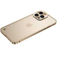 Luxury Metal Frame Lens Protector Aluminum Matte Case For iPhone 13 12 Series