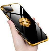 Luxury Soft Silicone Magnetic Case with Finger Ring Holder For iPhone 11 Series