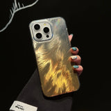 Fashion Shiny Dream Feather Pattern Shockproof Colorful Hard Case For iPhone 15 14 13 12 series