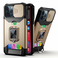 Slide Camera Protector Armor Case with Stand for Samsung Galaxy S21 Note 20 Series