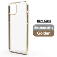 Magnetic MagSafe Transparent Clear Electroplating Frame Phone Case for iPhone 12 Pro Max