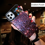 Luxury Mirror Gradual Change Jewelled Shiny Diamond Phone Case For iPhone 12 11 Series