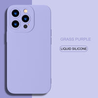 Square Liquid Silicone Case for iPhone 14 13 12 series