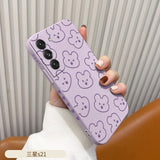 Multiple Bears Liquid Silicone Case For Samsung Galaxy S21 S20 Note 20 Series