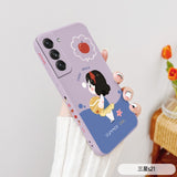 Beach Vacation Girl Liquid Silicone Case For Samsung Galaxy S21 S20 Note 20 Series