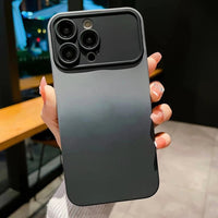 Luxury Gradient Soft Silicone Case With Big Window Camera Lens For iPhone 14 13 12 series