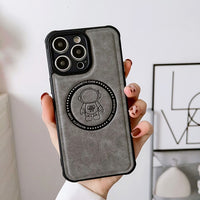 Astronaut Leather Magsafe Case for iPhone 14 13 12 series