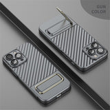 Ultra Thin Magnetic Camera Protector Shockproof Case With KickStand For iPhone 14 13 series