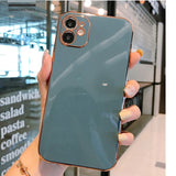 Luxury Square Frame Plating Case For iPhone 12 Pro Max