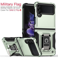 Military Grade Shockproof Heavy Duty Protective Armor Magnetic Kickstand Ring Case For Samsung Galaxy Z Flip 4 3