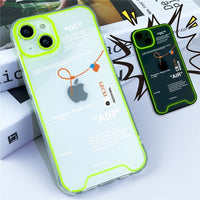 Fluorescent White Label Sports Shoes Luminous Silicone Case for iPhone 14 13 12 series