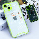 Fluorescent White Label Sports Shoes Luminous Silicone Case for iPhone 14 13 12 series