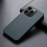 Ultra Thin Leather Business Case For iPhone 14 13 12 series