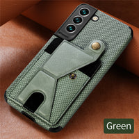 Card Slot Magnetic Car Holder Case for Samsung Galaxy S22 S21 S20 Note 20 Ultra Plus