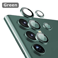 Camera Lens Protectors Metal Camera Ring Case Tempered Glass For Samsung Galaxy S23 S22 Ultra Plus