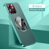 Luxury Magnetic Metal Glass Lens Protection Soft TPU Case For iPhone 14 13 12 series