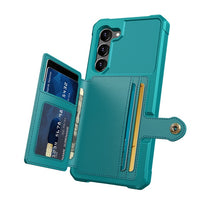 Magnetic Cards Holder Stand Leather Wallet Case For Samsung S23 S22 S21 series