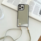 Crossbody Wallet Leather Card Slot Holder Shoulder Lanyard Back Case For iPhone 13 12 11 Pro Max