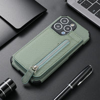 Zipper Wallet Phone Case for iPhone 13 12 11 Pro Max Mini