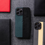 Luxury Suede Leather Back Case for iPhone 13 12 11 Pro Max Mini