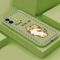 Cartoon Cute Shark Tiger Case for iPhone 13 12 11 Pro Max Mini
