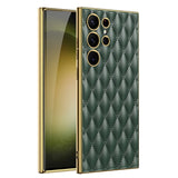 Luxury Rhombic Grid Pattern Leather Case For Samsung Galaxy S23 series