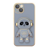 Creative Cute Panda Astronaut Holder Stand Case for iPhone 13 12 11 Pro Max