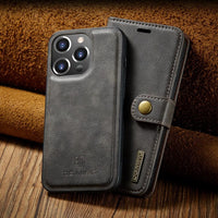 2 in 1 Detachable Leather Wallet Case for iPhone 13 12 11 Pro Max Mini