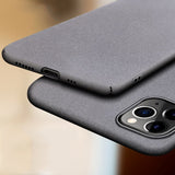 Ultra thin Sandstone Full Cover Hard Matte Case For iPhone 12 Series