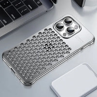 Metal Aluminum Alloy Ultra Thin Heat Dissipation Anti Fall Airbag Case For iPhone 15 14 series