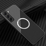 Carbon Fiber Texture Wireless Charging Case for Samsung Galaxy S22 S21 Plus Ultra