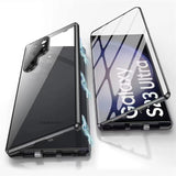 360° Metal Magnetic Full Surround With Screen Camera Tempering Glass Protection Case For Samsung Galaxy S23 S22 S21 Ultra Plus