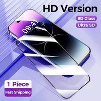 9H Glass Screen Protector Full Screen Shatterproof Tempered Glass Protection for iPhone 15 14 13 series