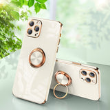 Luxury Plating Holder Ring Grip Case for iphone 13 12 11 Pro Max