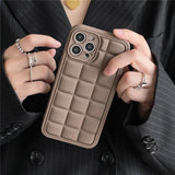 3D Square Cube Silicone Case for iPhone 14 13 12 series