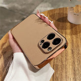 Luxury Leather Plating Shockproof Cases For iPhone 14 13 12 Pro Max Plus