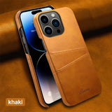 Luxury Leather Card Pocket Wallet Case For iPhone 15 14 13 12 series